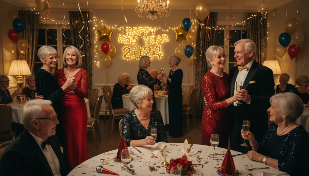 participez à notre réveillon pour célibataires seniors, une soirée festive et conviviale pour rencontrer de nouvelles personnes dans une ambiance chaleureuse et animée.